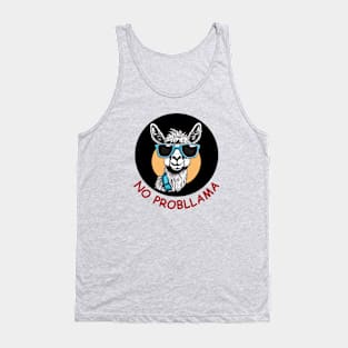 No Probllama  | Llama Pun Tank Top